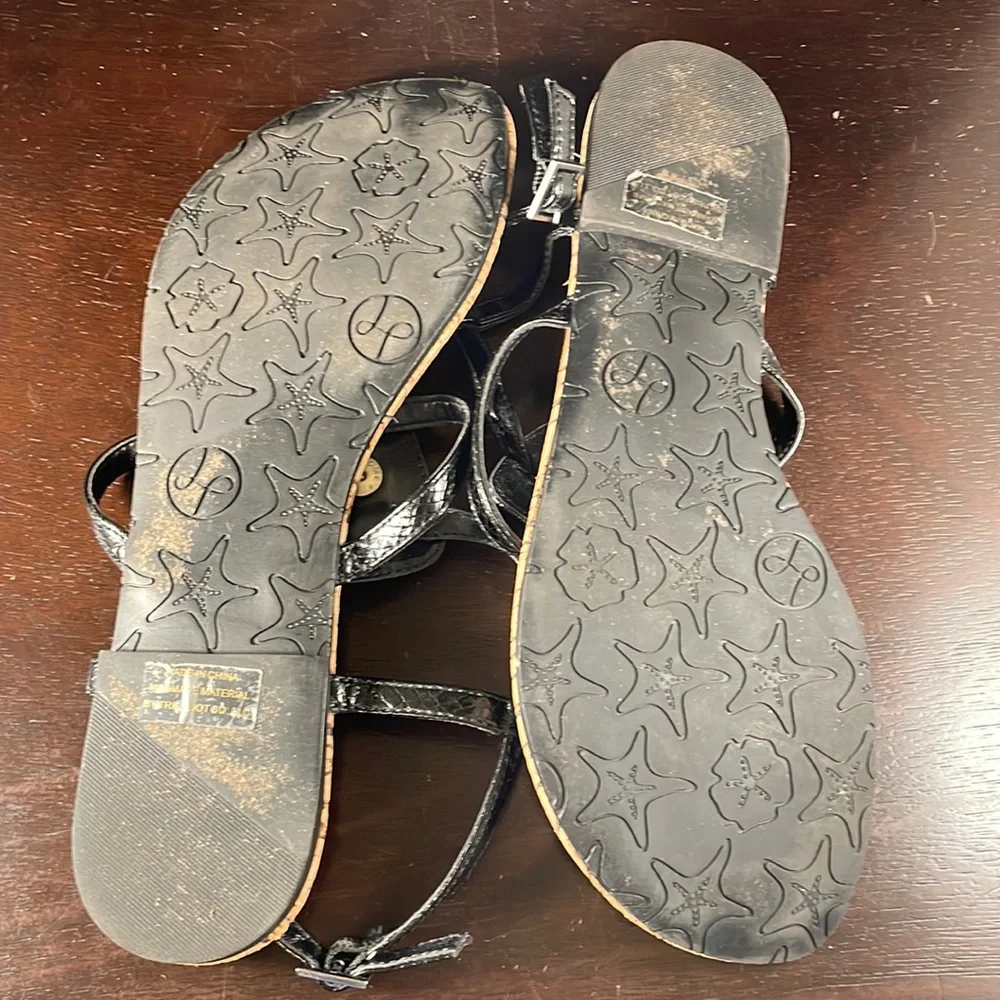 Lindsay Phillips Meredith thong sandals in black with interchangeable sn… - Picture 5 of 5